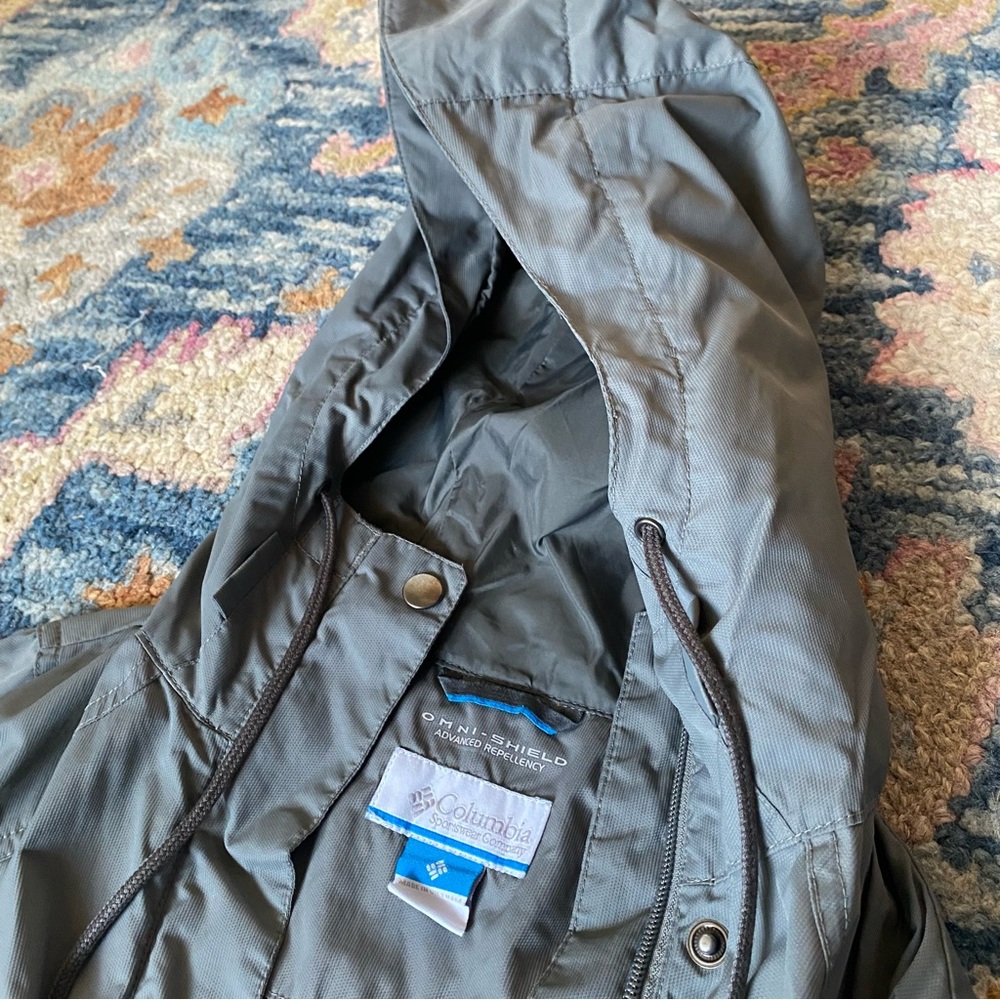 Columbia Hooded Trench Coat in Charcoal Gray - Picture 7 of 13